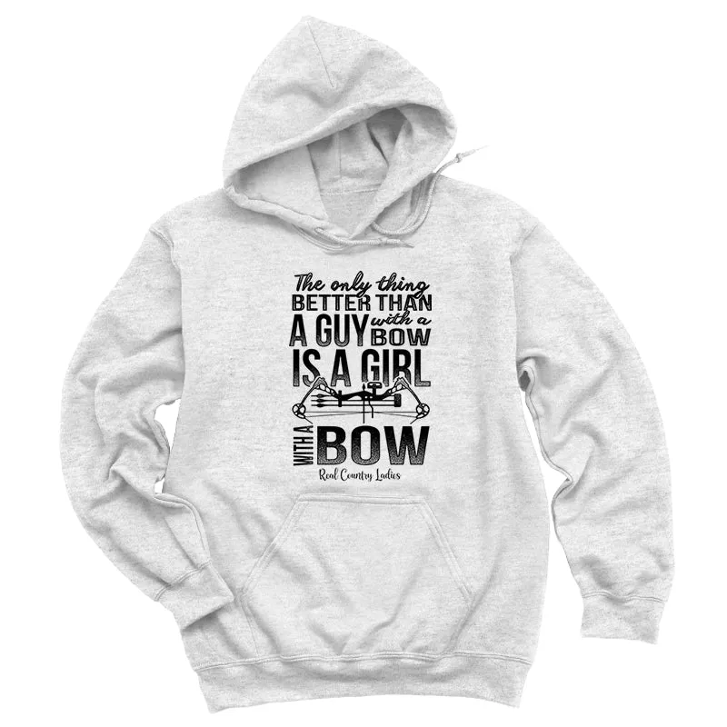 A Girl With A Bow Black Print Hoodies & Long Sleeves