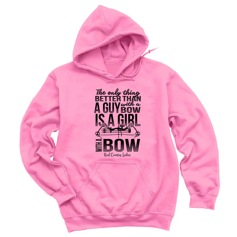 A Girl With A Bow Black Print Hoodies & Long Sleeves