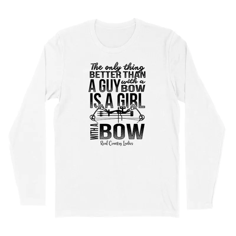 A Girl With A Bow Black Print Hoodies & Long Sleeves