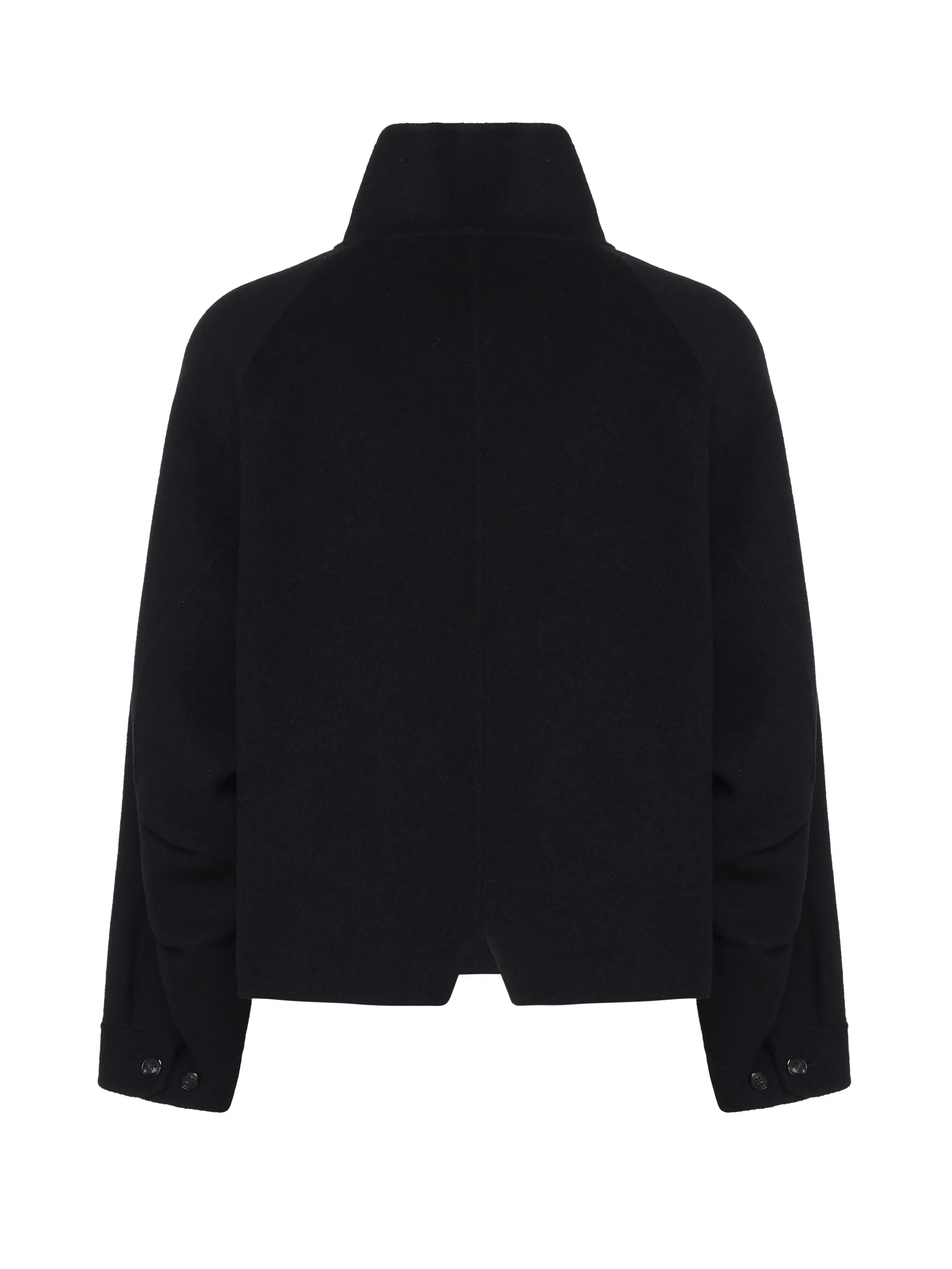 Black Caban Wool Jacket