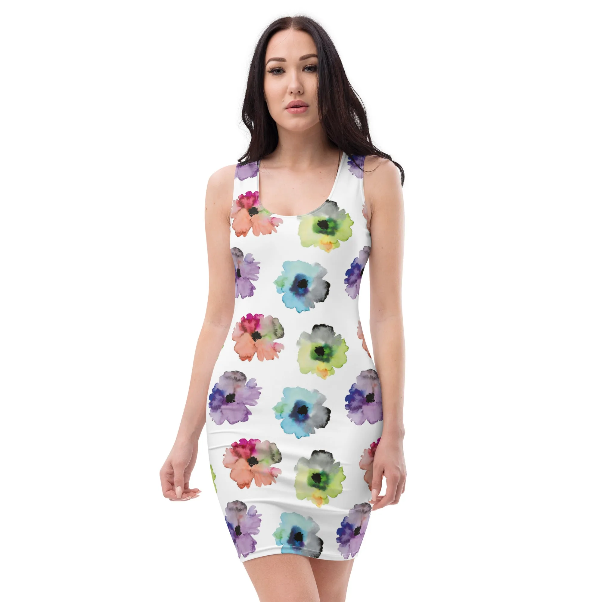 Bodycon Dress Patterns Flowers (Glamourange Luxury Bodycon Dresses Pattern for Women - 006)