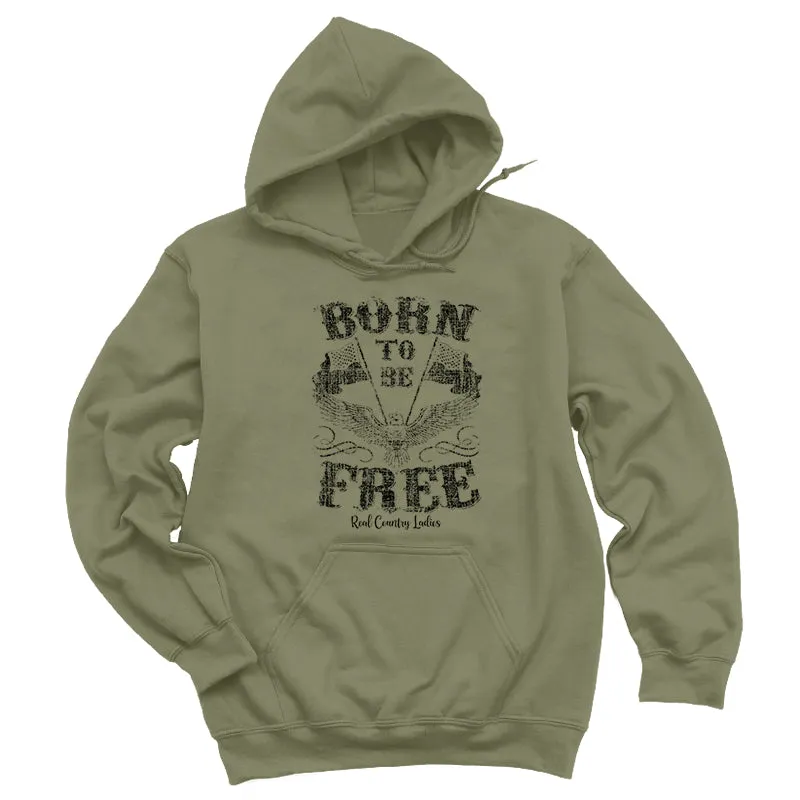 Born To Be Free Black Print Hoodies & Long Sleeves