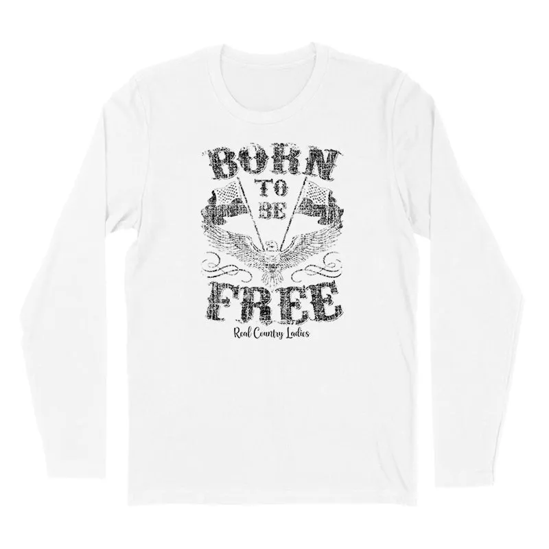 Born To Be Free Black Print Hoodies & Long Sleeves