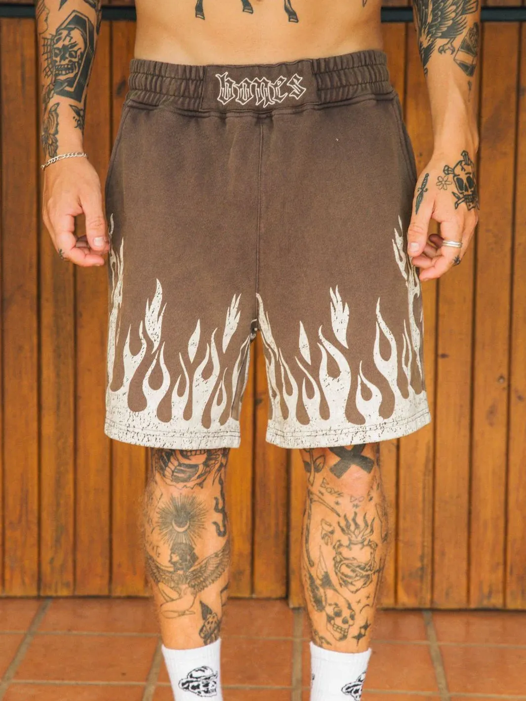 BURNER JERSEY SHORTS - WASHED BROWN