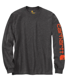 Carhartt Signature Sleeve Logo Long-Sleeve T-Shirt - Carbon Heather