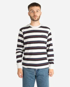 Casual Long Sleeve Tee - Grey Stripe