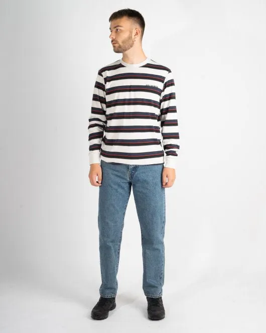 Casual Long Sleeve Tee - Grey Stripe