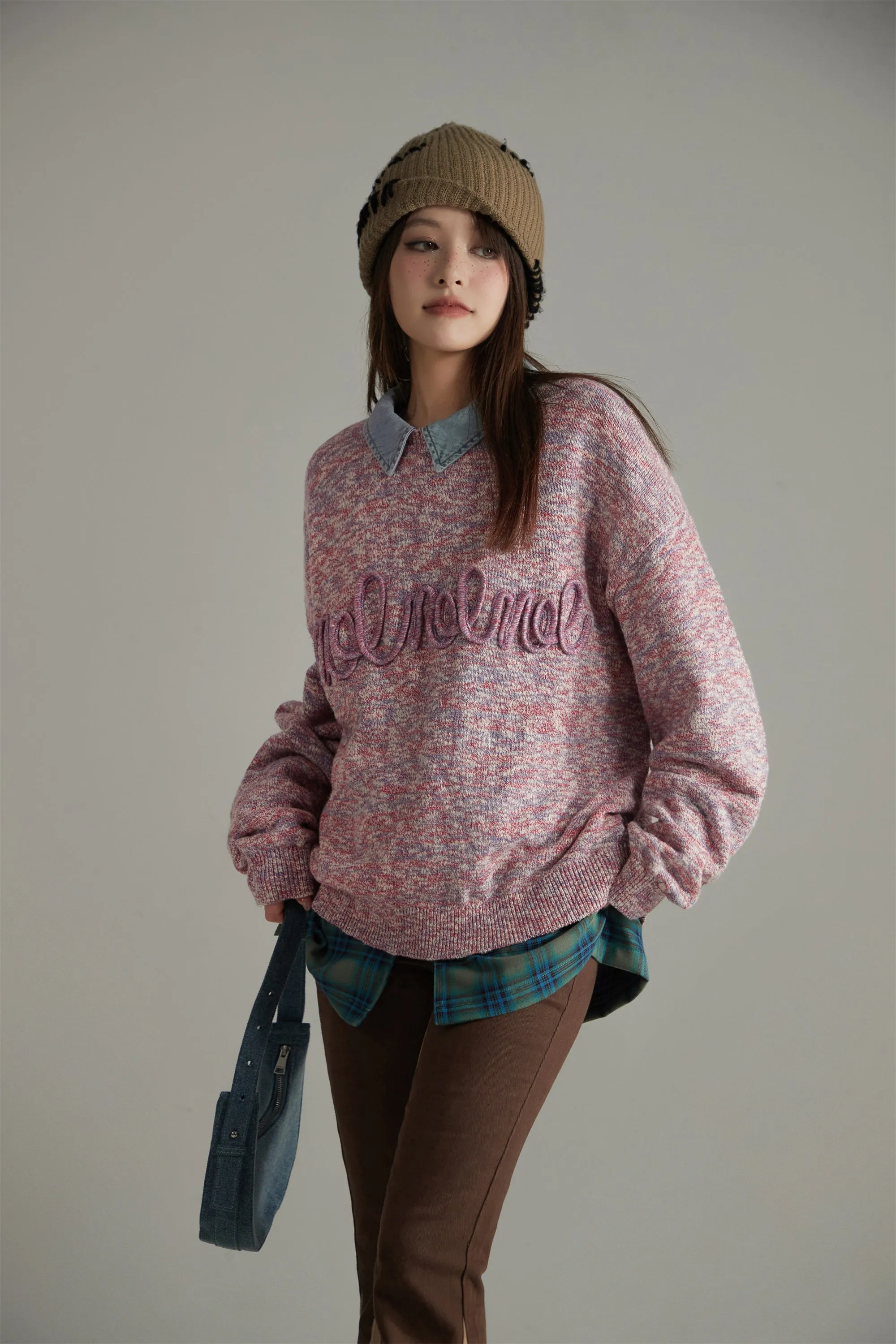 Colorful Loose Fit Knit Sweater