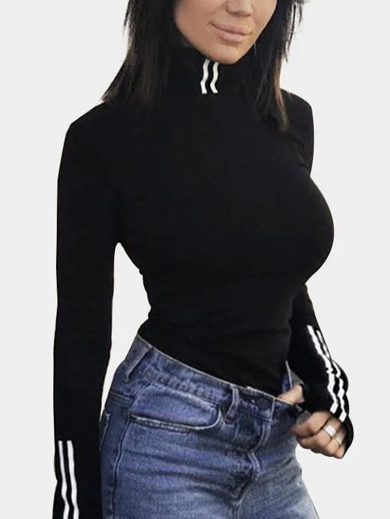 Custom Long Sleeve Black Top