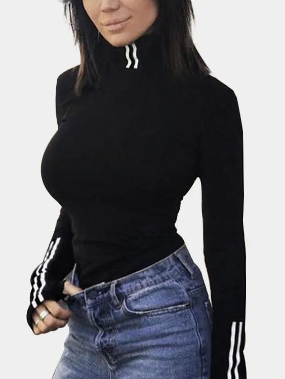 Custom Long Sleeve Black Top