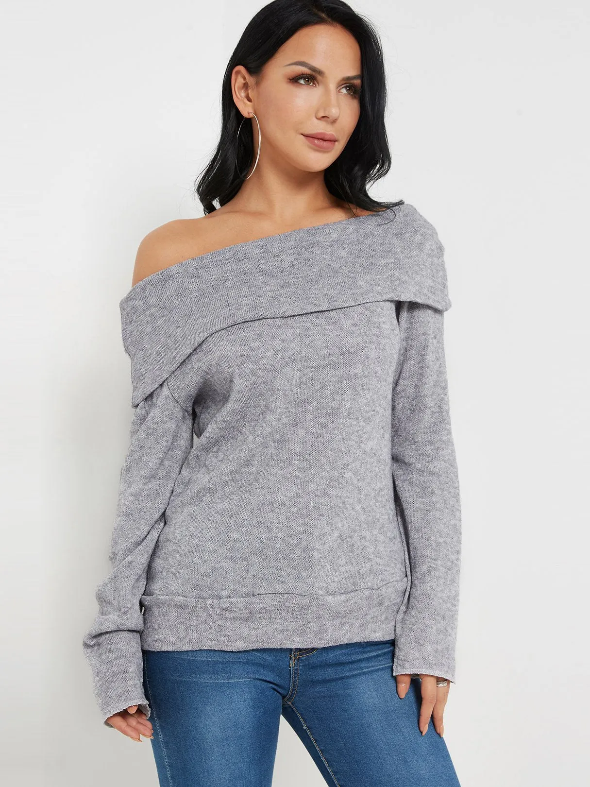 Custom One Shoulder Long Sleeve Top