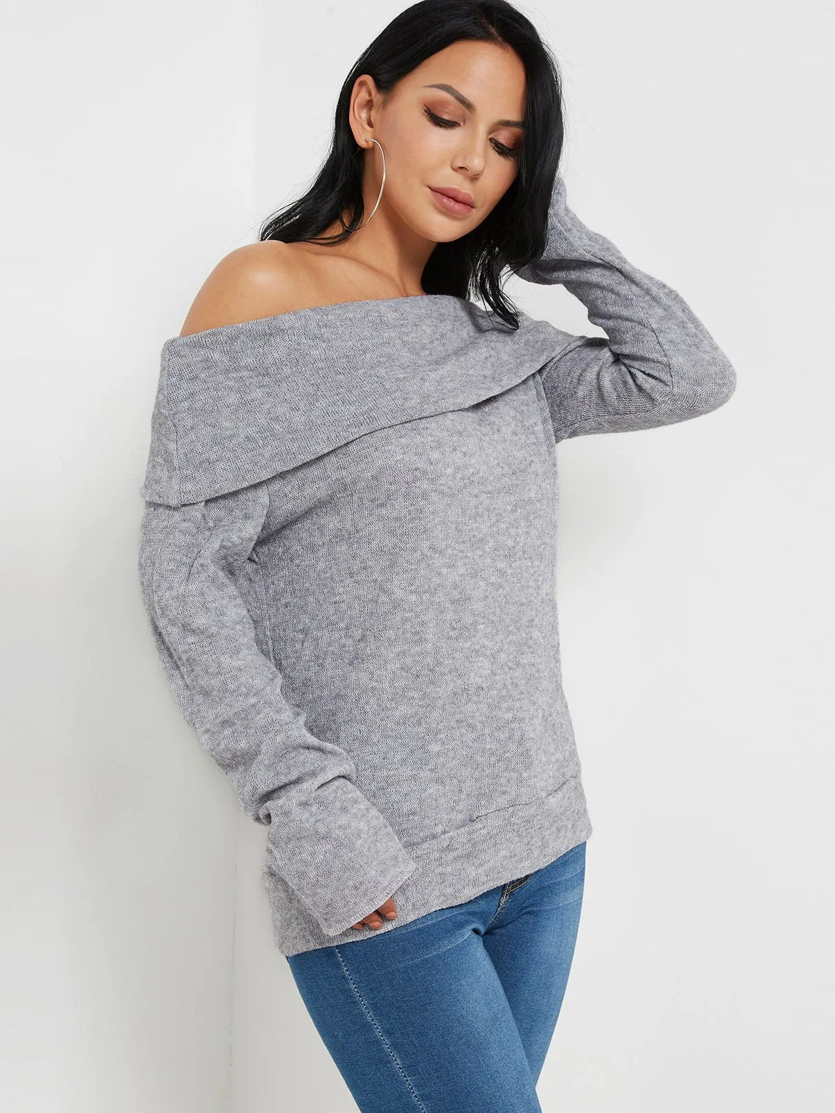 Custom One Shoulder Long Sleeve Top