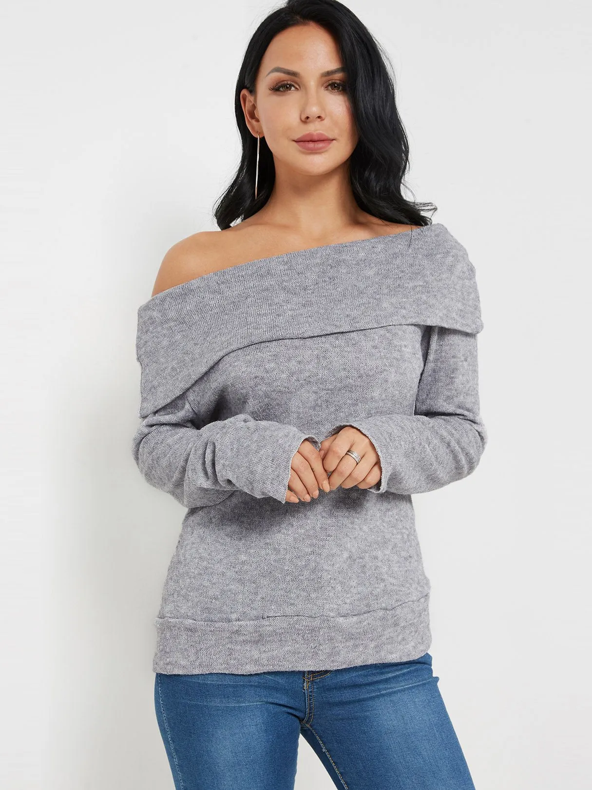 Custom One Shoulder Long Sleeve Top