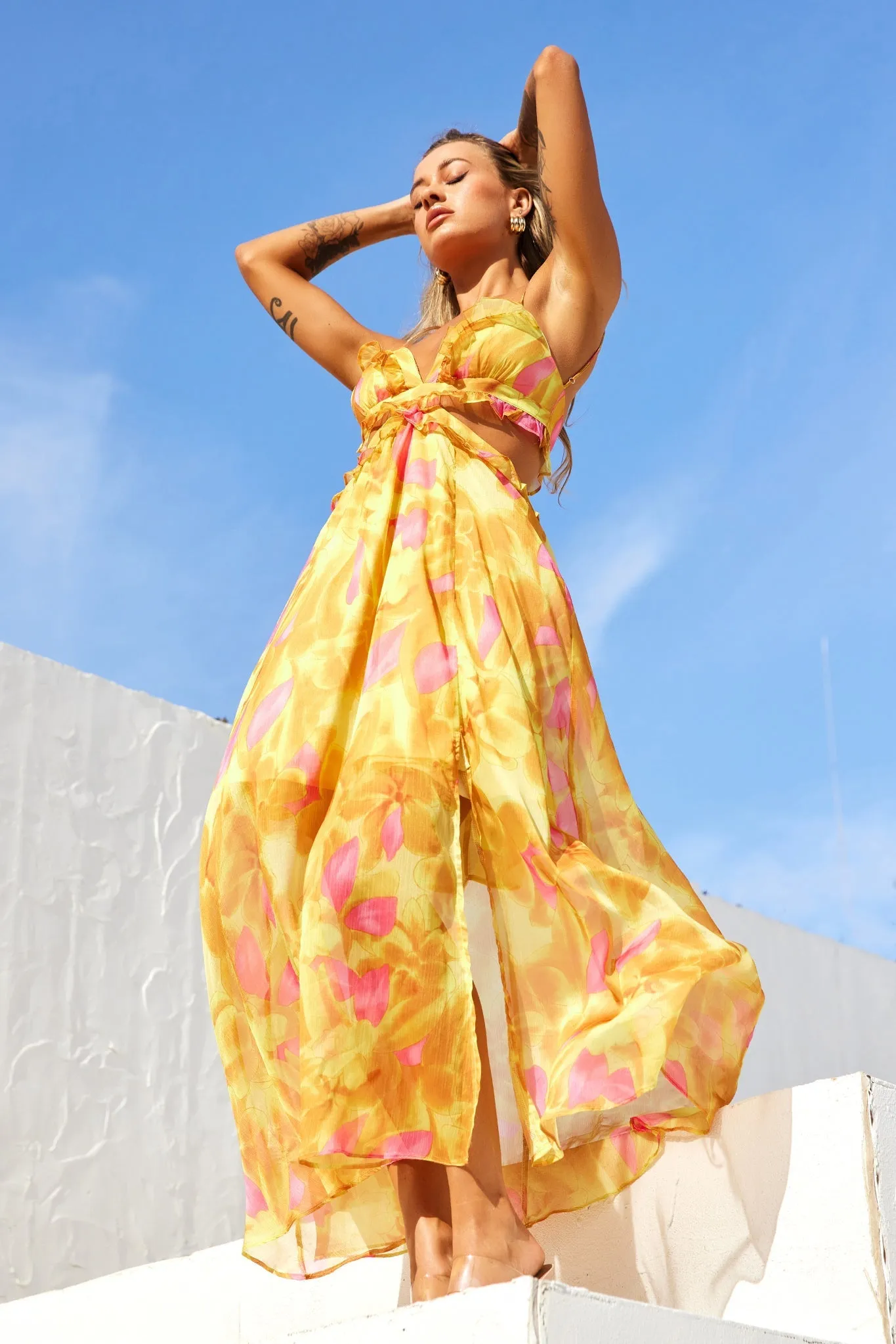 Early Sunset Maxi Dress - Yellow