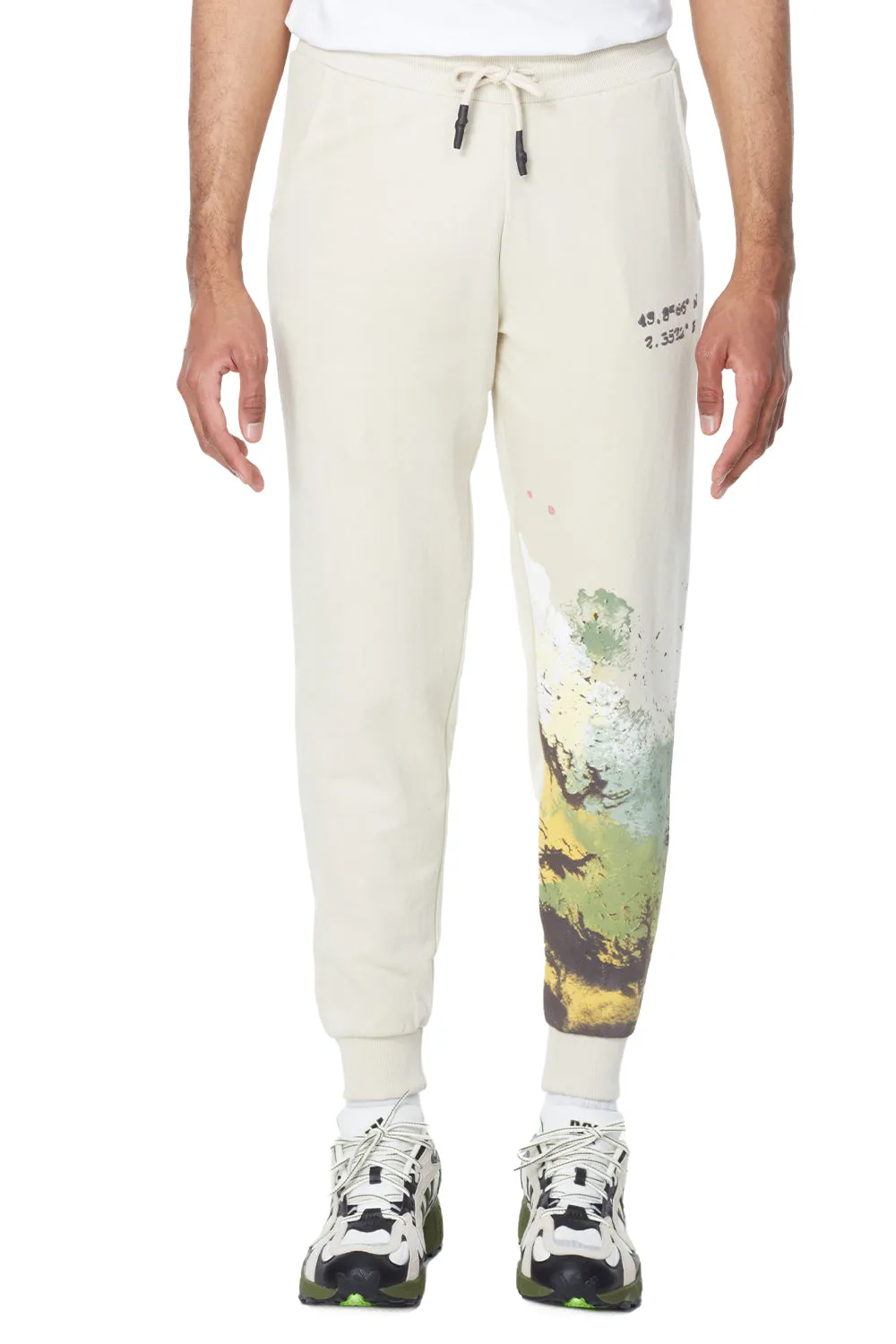 Eleven Paris KNIT ABSTRACT AOP JOGGER PANT (OATMEAL)