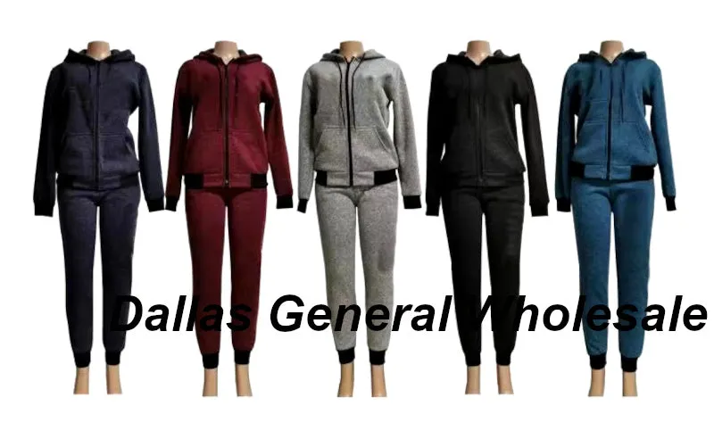 Fleece Casual Hoodie & Track Pants Set Wholesale