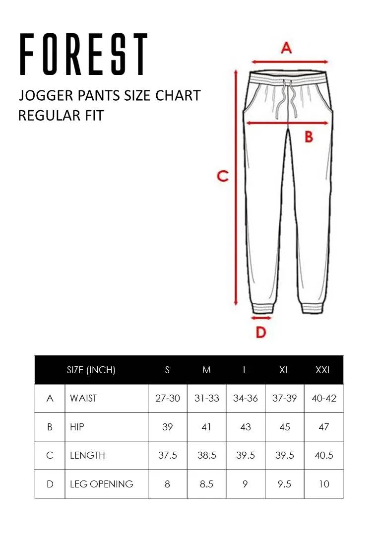 Forest Premium Soft Cotton Stretchable Jogger Pants Men | Seluar Lelaki Jogger - 10760