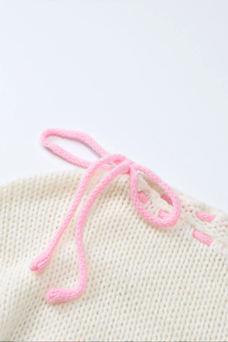 HWQ1081 Knit Crochet Sweater