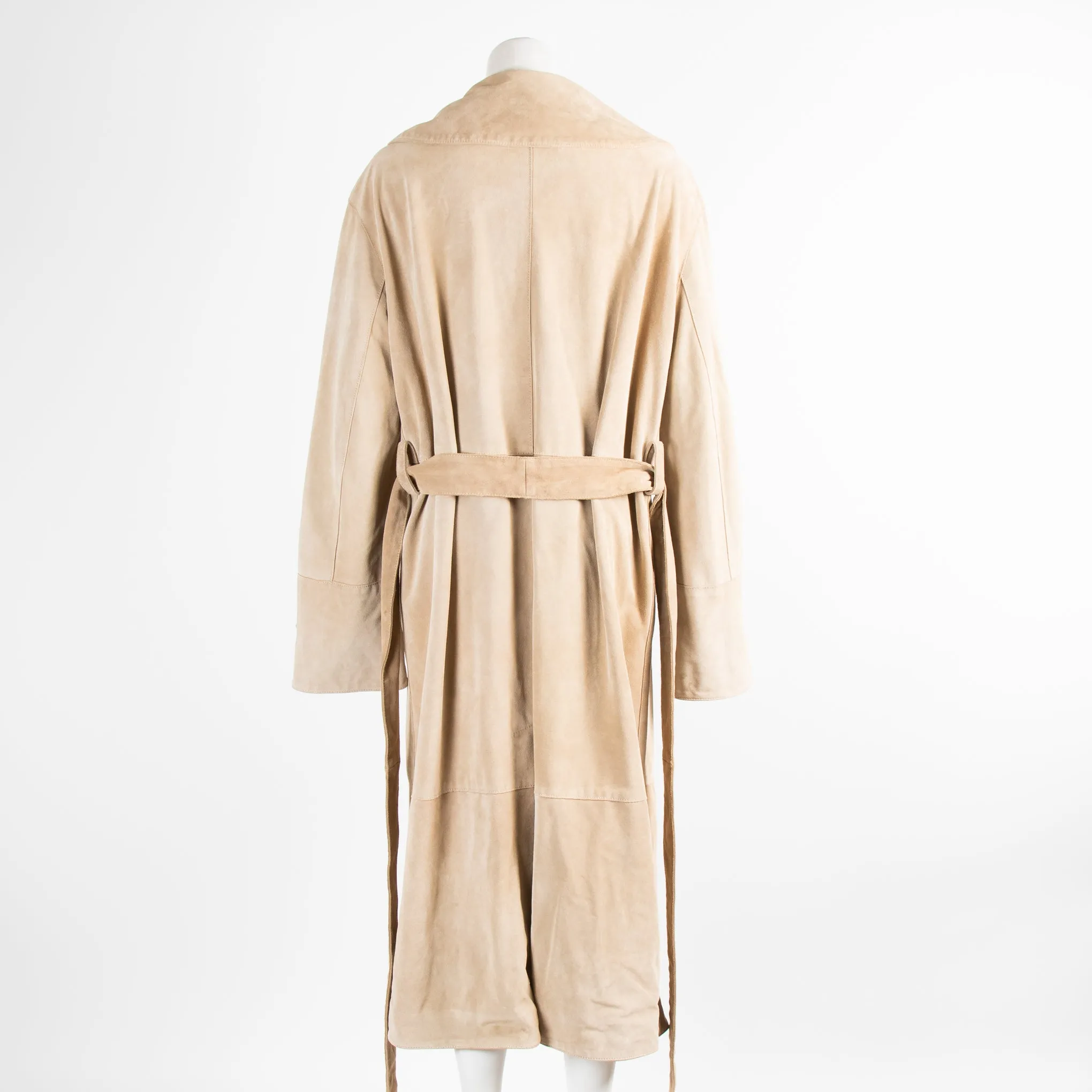 J W Anderson Beige  Slim Collar Suede Trench