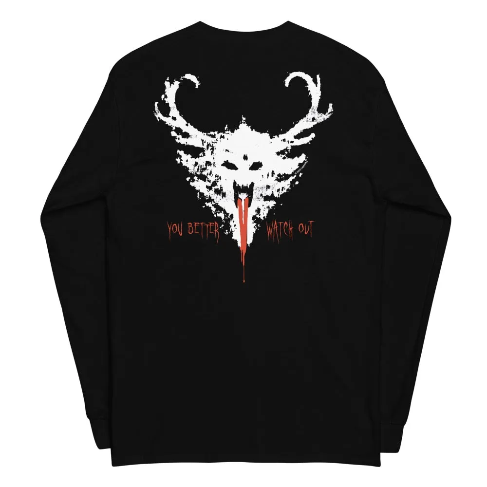 Krampus Tongue Ancient Stamp Long Sleeve