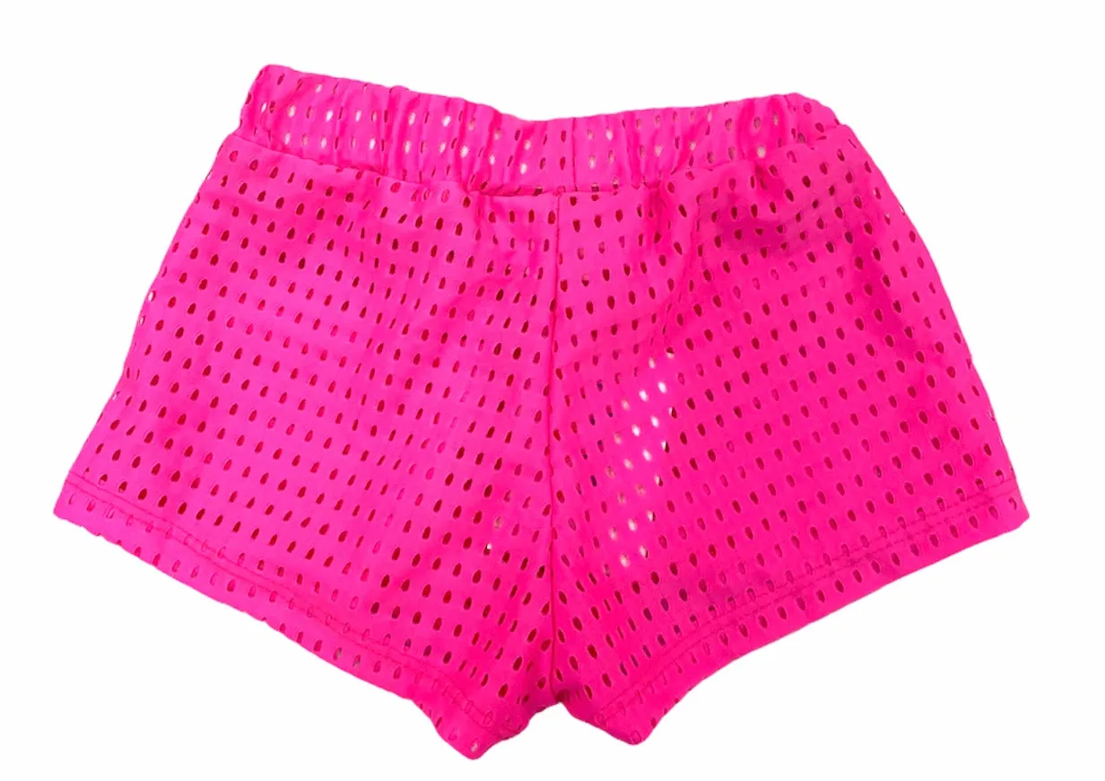 Les Tout Petits Girls Coverup Mesh Shorts FINAL SALE