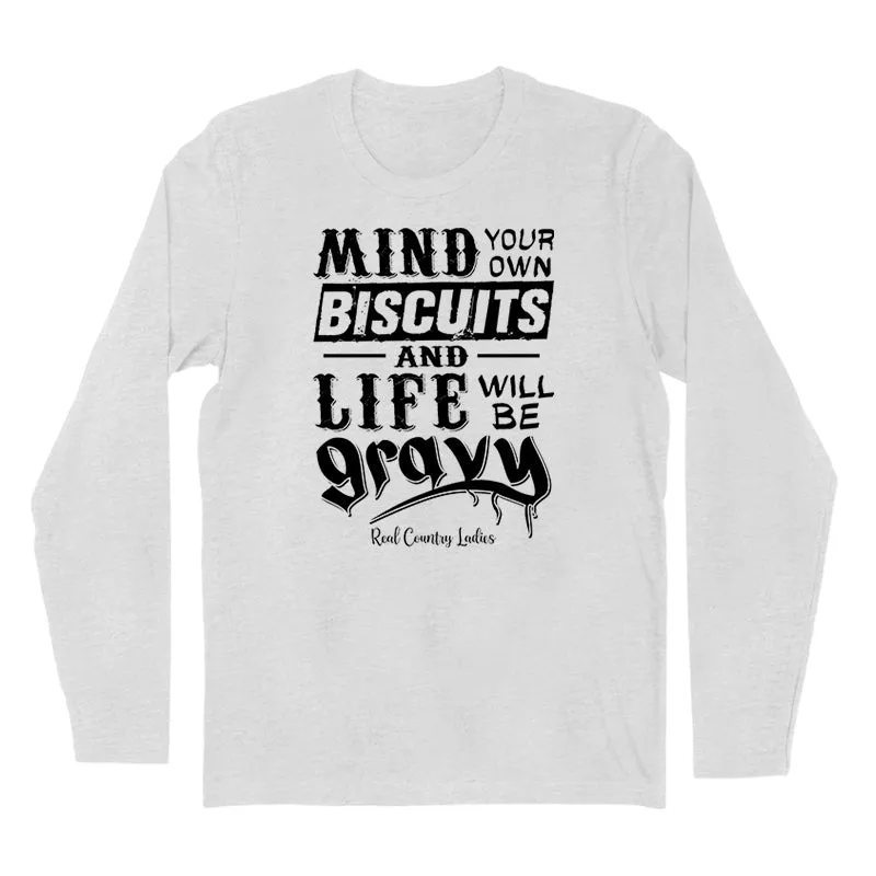 Life Will Be Gravy Black Print Hoodies & Long Sleeves