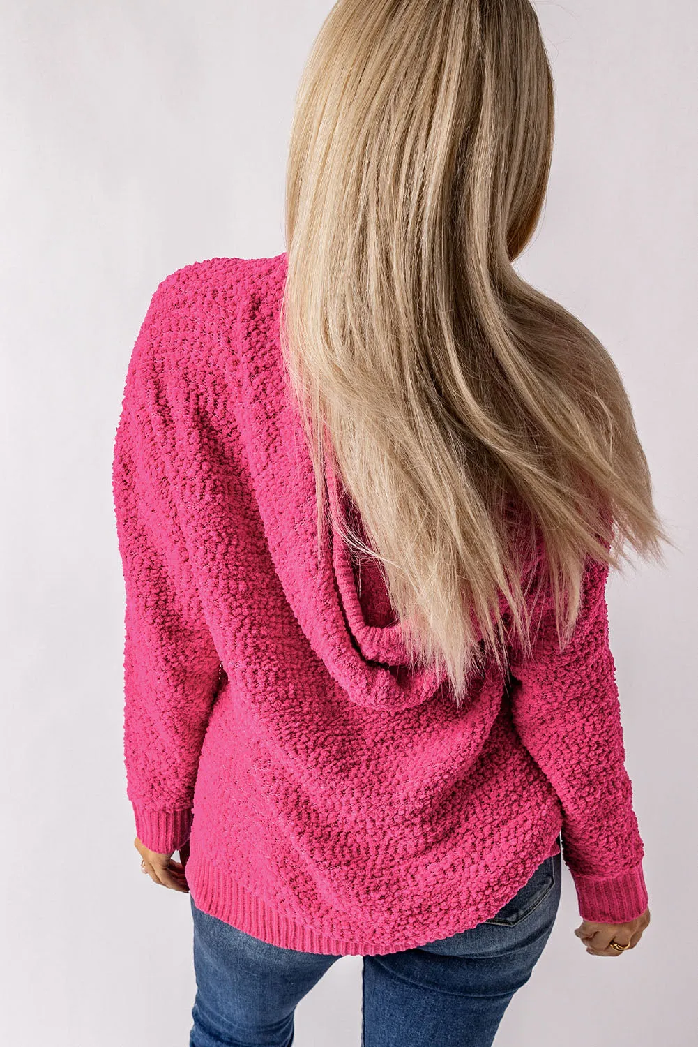 Loose Textured Hooded Sweater