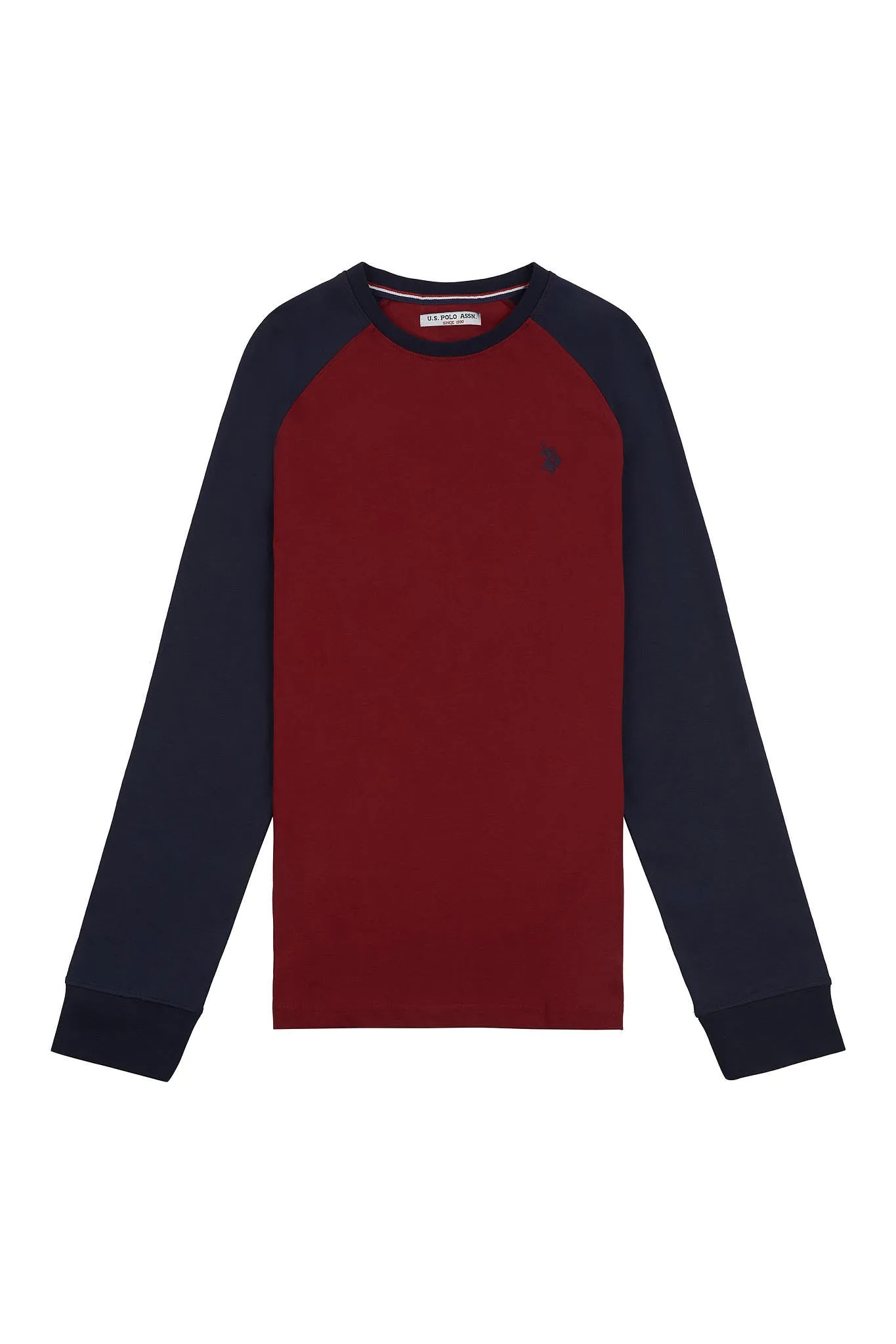 Mens Raglan Long Sleeved T-Shirt in Biking Red