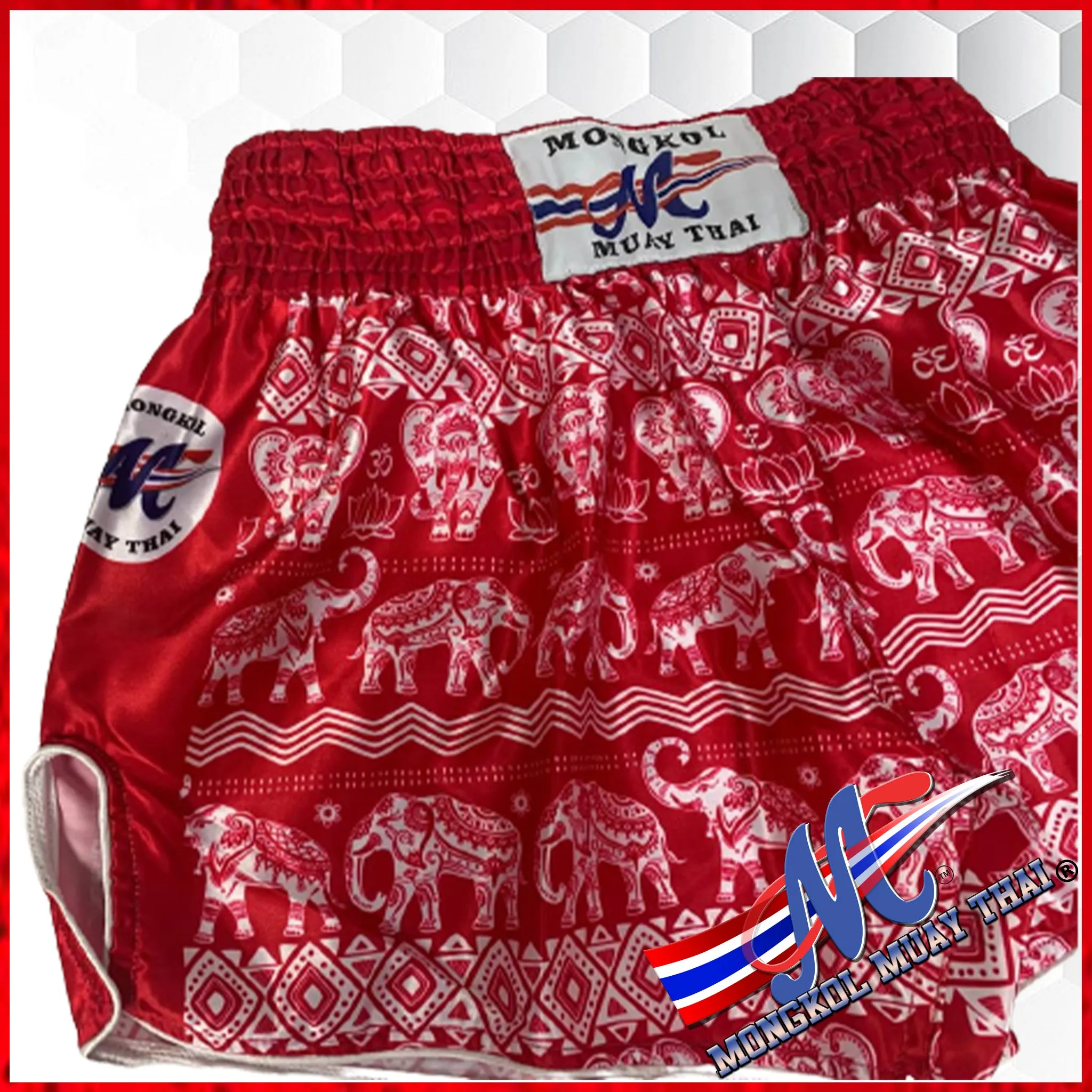 Mongkol Thai Elephant shorts RED New