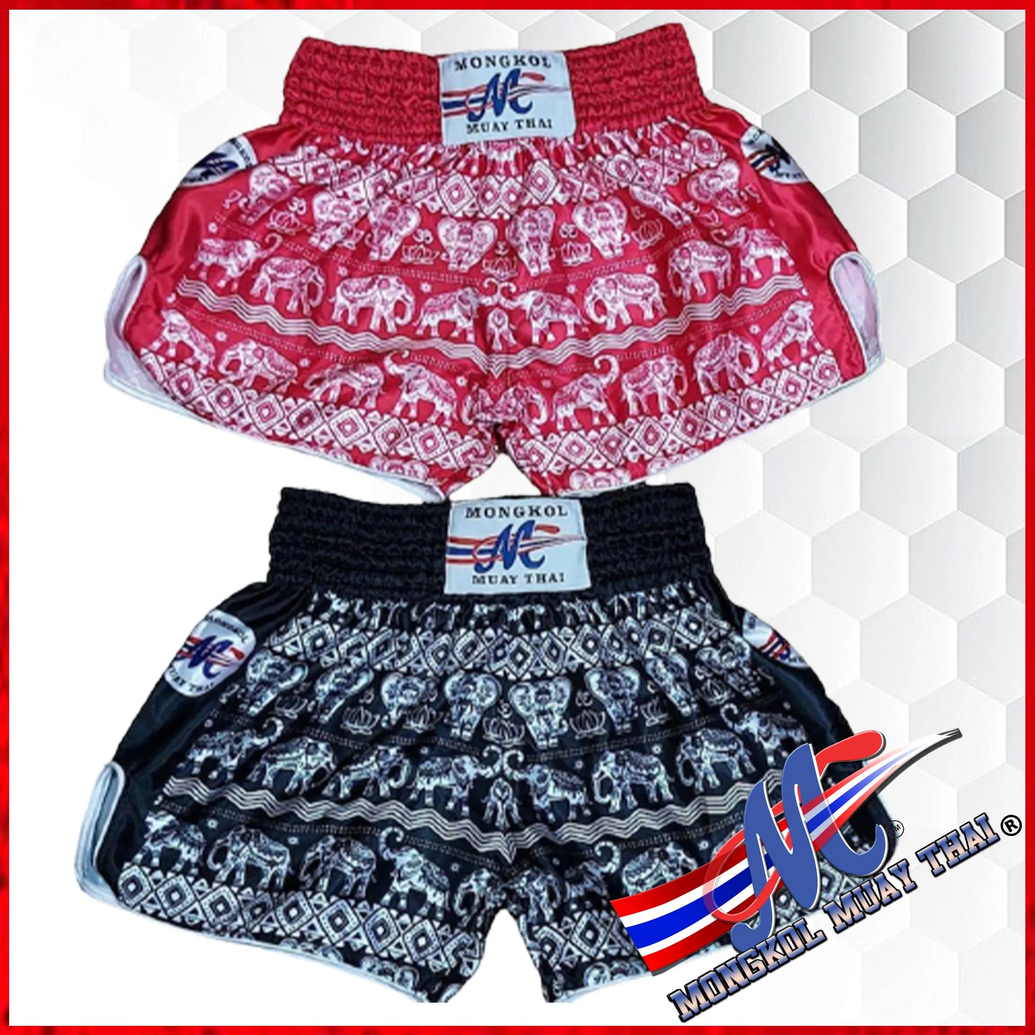 Mongkol Thai Elephant shorts RED New