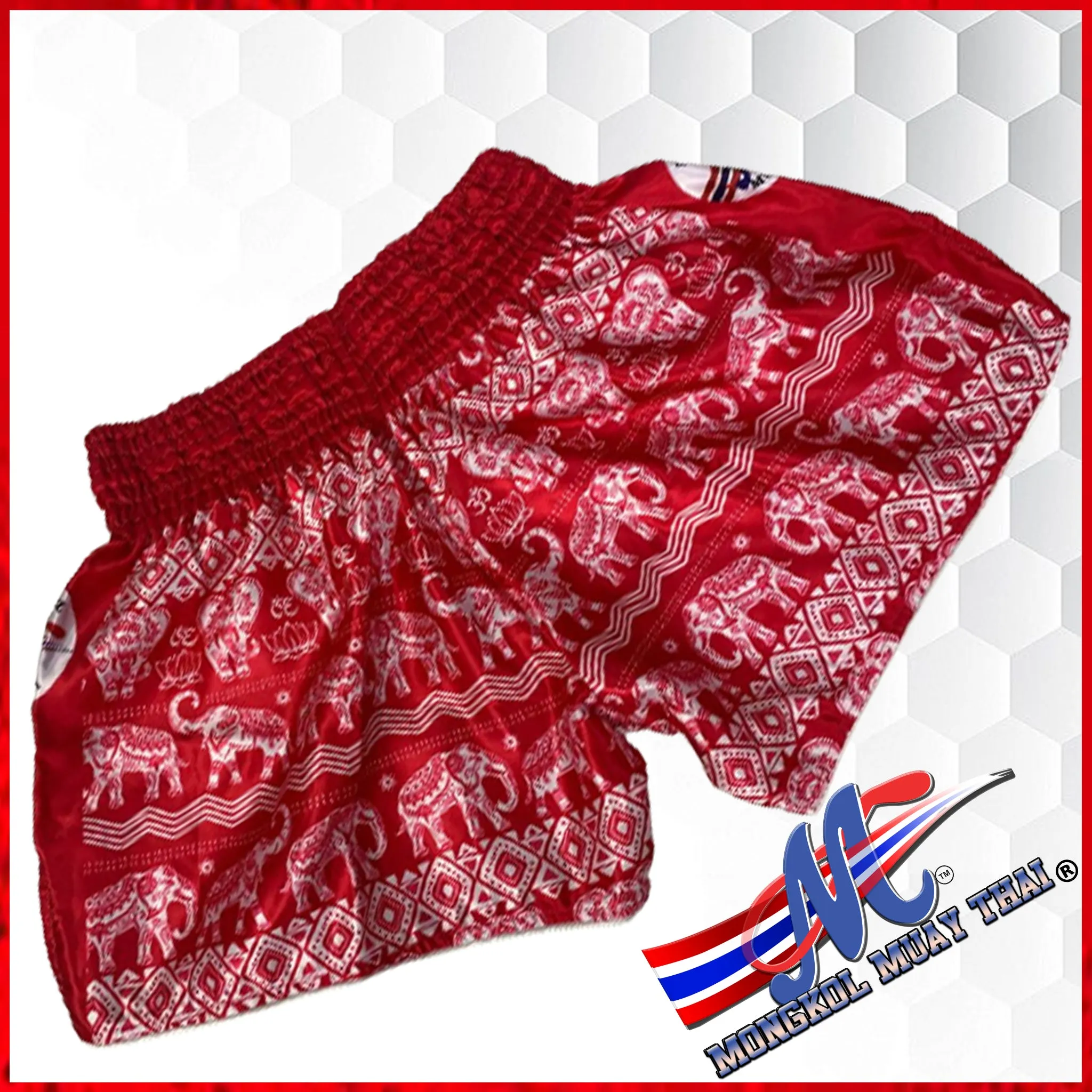 Mongkol Thai Elephant shorts RED New