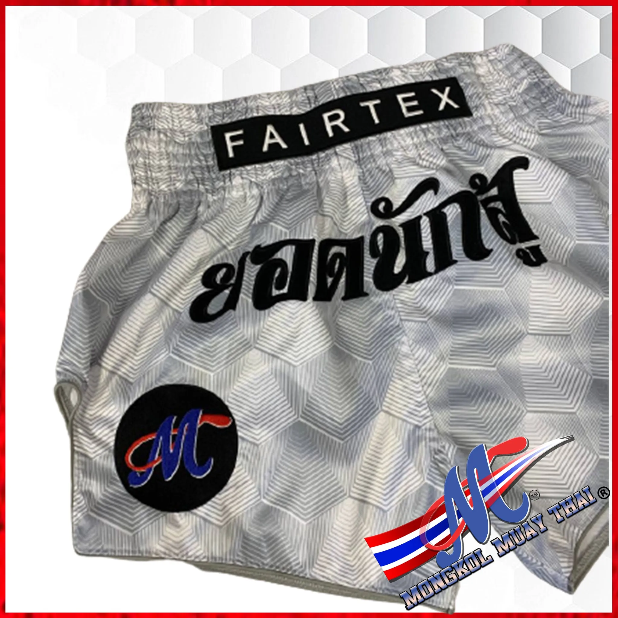 Mongkol Thai shorts Fairtex-Mongkol Logo Yod Nak Sue NEW