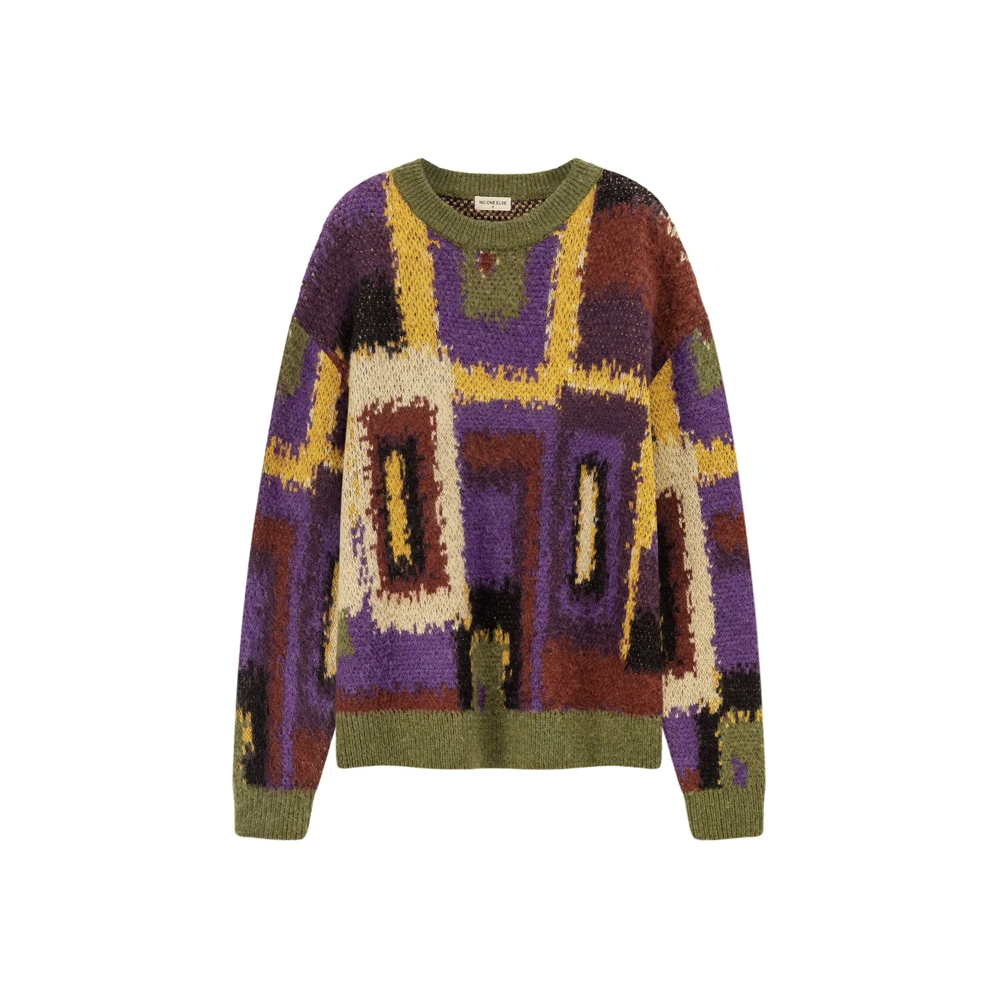 Multi Color Loose Fit Knit Sweater