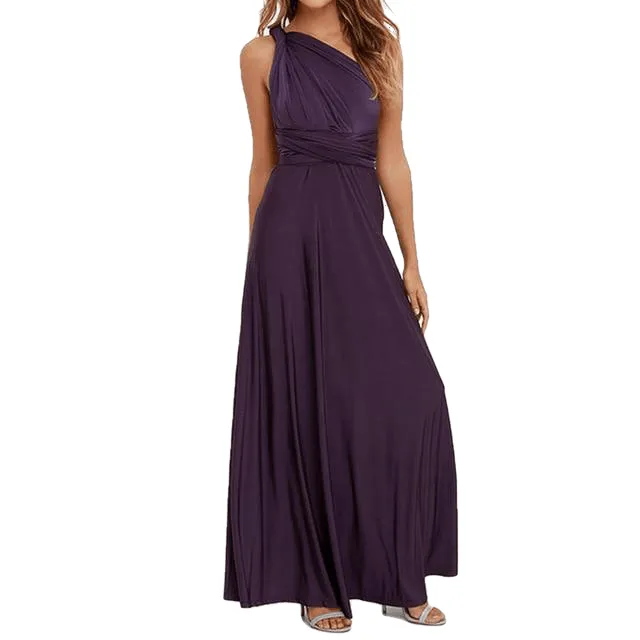 Sexy Formal Backless Convertible Maxi Dress For Multi Way Wrap