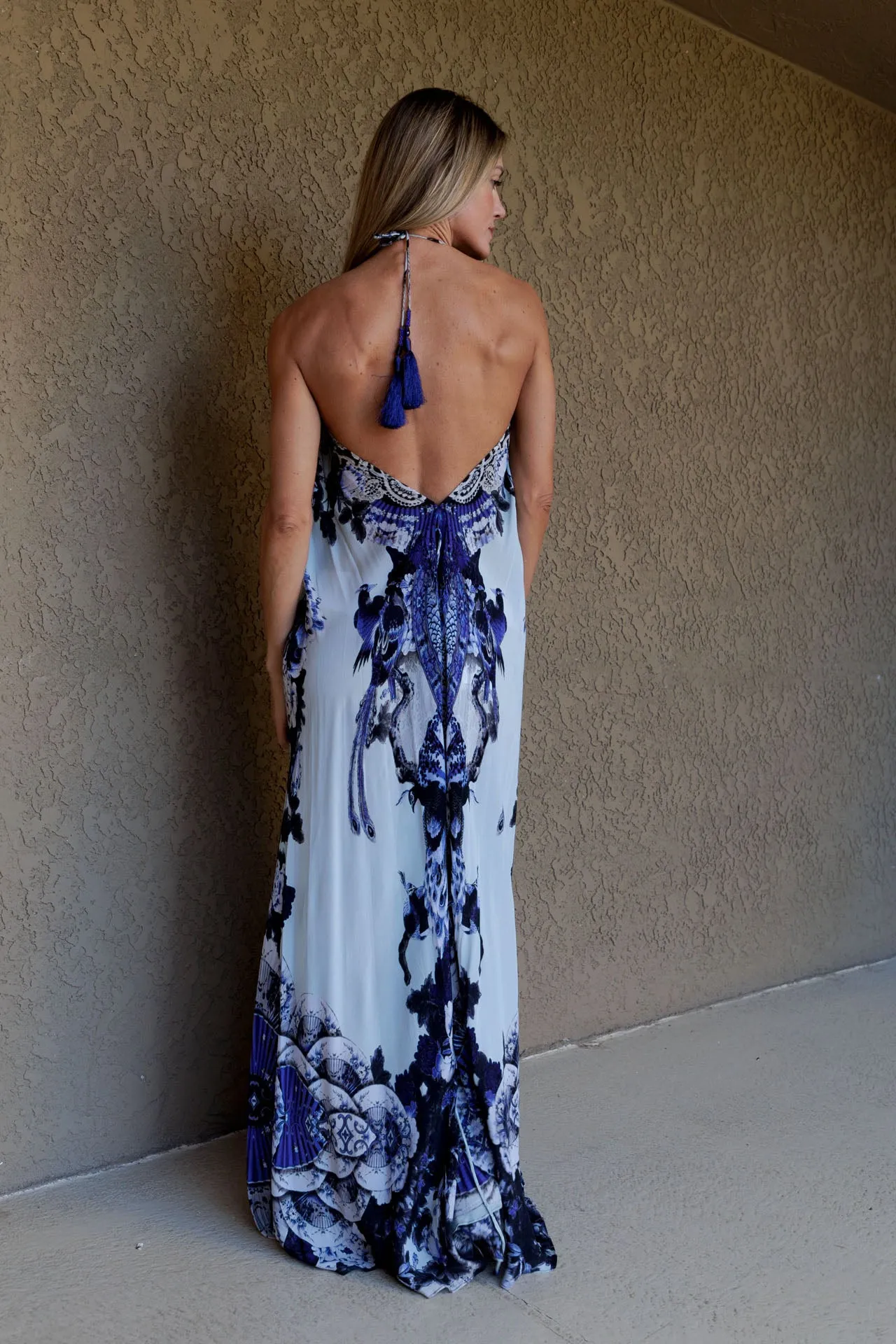 Sky Azure Maxi Prom Dresses