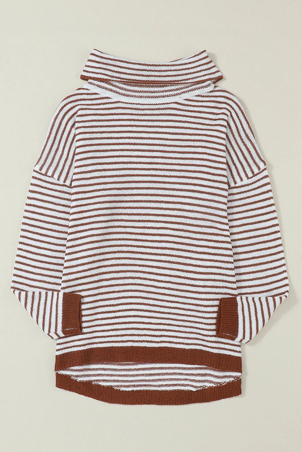 Striped Turtleneck Loose Sweater