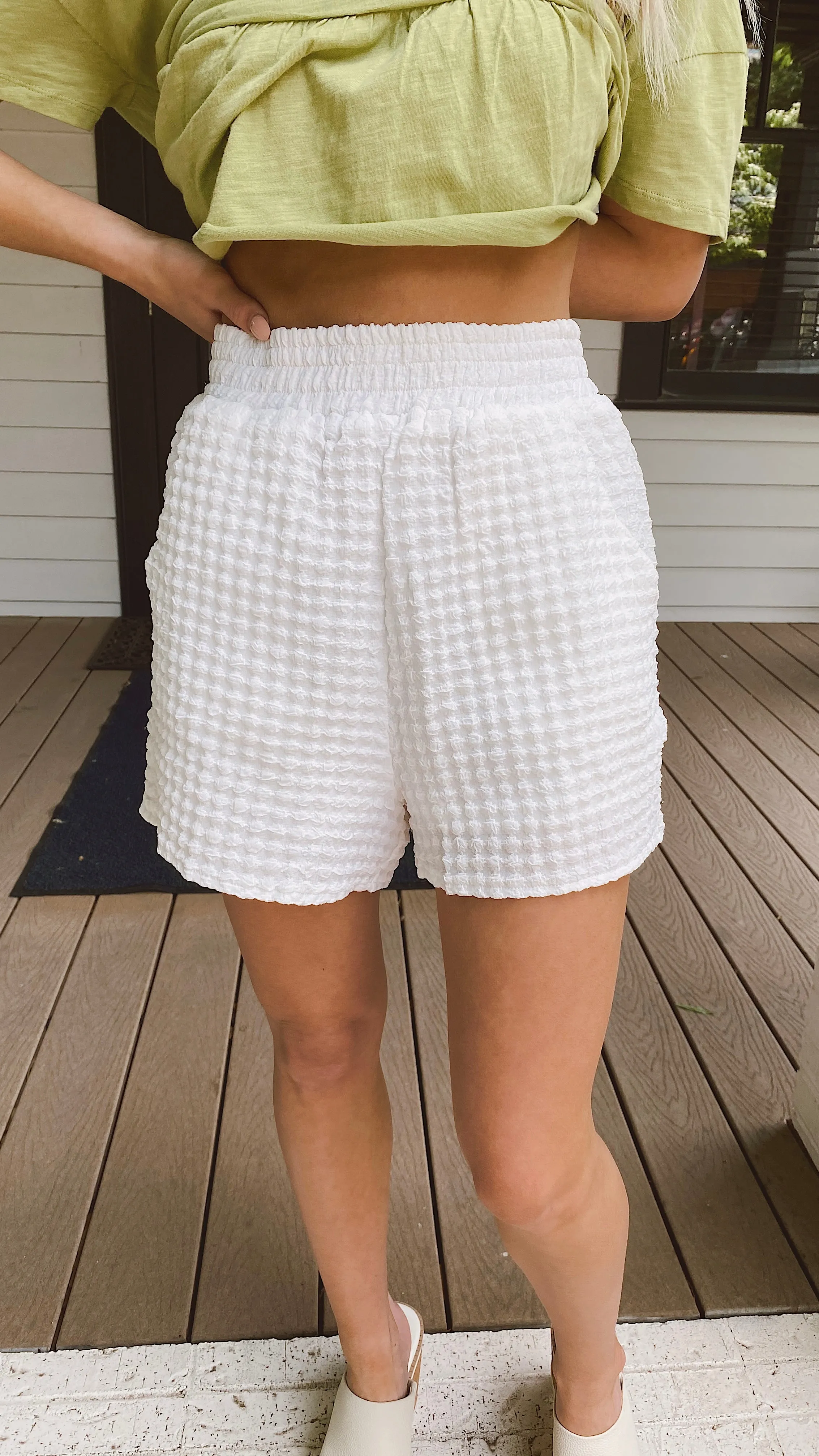 The White Puff Shorts