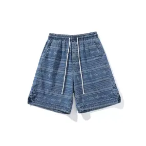 Vintage Japanese Indian Ethnic Style Cotton Denim Shorts