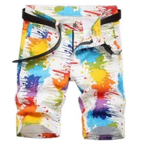 West Louis™ Fancy Color Painted Jeans Short