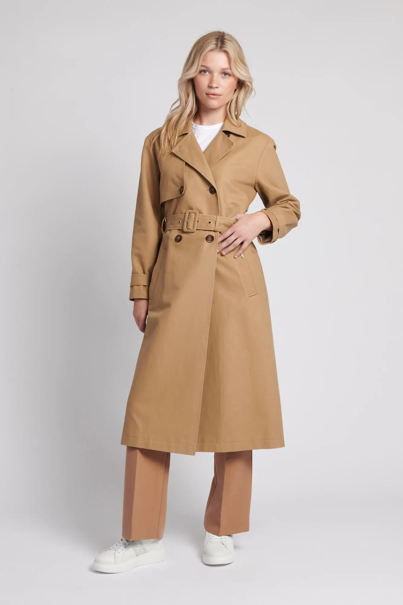 Womens Trench Coat in Incense